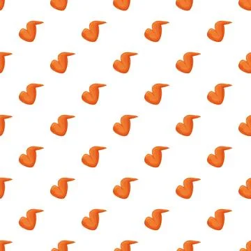 Fried chicken wings seamless pattern background design Stock Illustration
