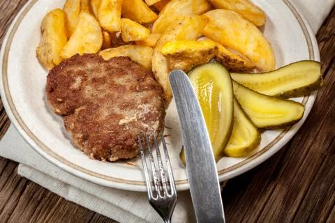 Fried chop. Stock Photos