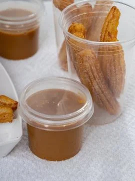Fried Churros sweets Stock Photos