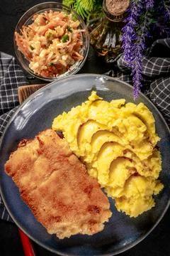 Fried cod fillet. Stock Photos