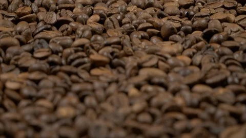 Fried of coffee beans on green screen prores 10bit Stock Footage 101829880