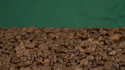 Fried of coffee beans on green screen prores 10bit Stock Footage 101830510
