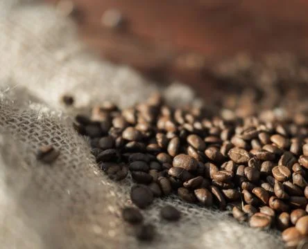 Fried coffee beans Foto stock