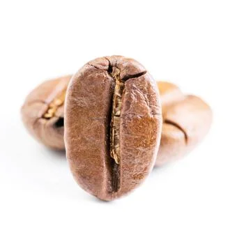 Fried coffee beans Stock Photos