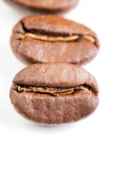 Fried coffee beans Stock Photos