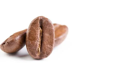 Fried coffee beans Stock Photos
