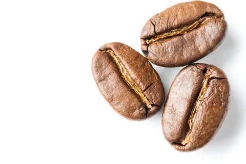 Fried coffee beans Stock Photos