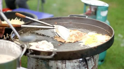 Fried cooking Stock Footage 22023324