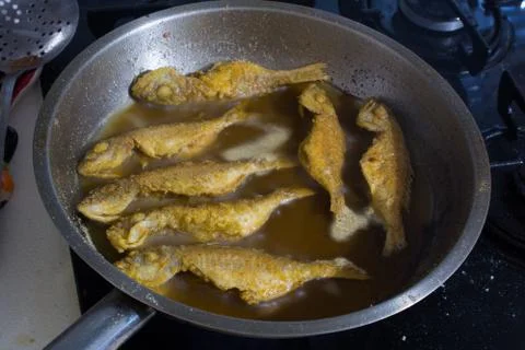Fried coral fish Stock Photos