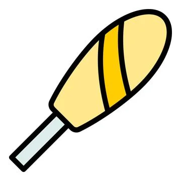 Fried corn dog icon vector flat Stock Illustration