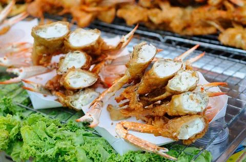 Fried Crabs Stock Photos
