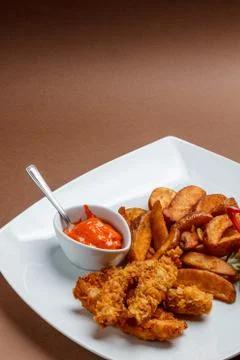 Fried crispy chicken Stock Photos