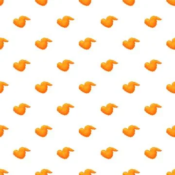 Fried crispy chicken wings creating food pattern background Stock Illustration