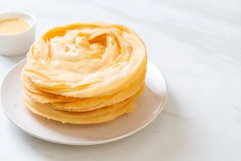 Fried crispy roti dough 写真素材