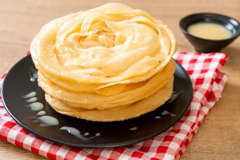 Fried crispy roti dough 写真素材
