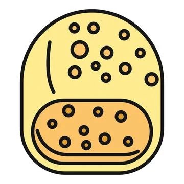 Fried croquette snack flat vector icon illustration Illustrazione stock