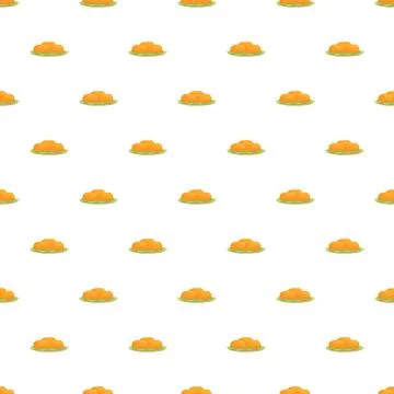 Fried croquettes seamless pattern vector illustration food イラスト素材