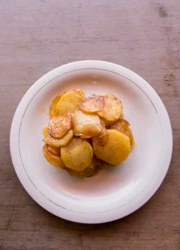 Fried Cut  Potatoes Stock Photos