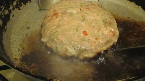 Fried cutlet. Meat. Stock Footage 9919223