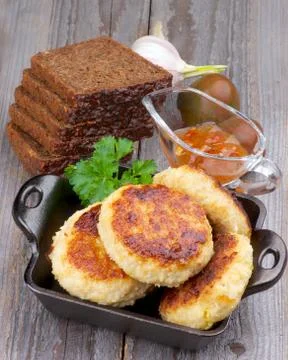 Fried cutlets Stock Photos
