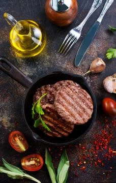 Fried cutlets Stock Photos