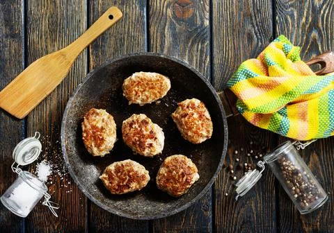 Fried cutlets Stock Photos