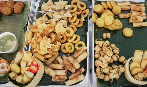 Fried dim sum Stock Photos