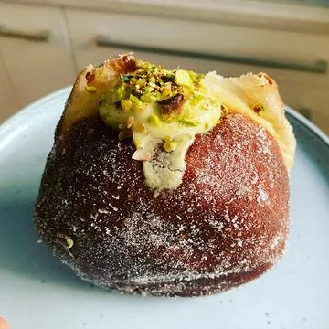 Fried donut Stock Photos