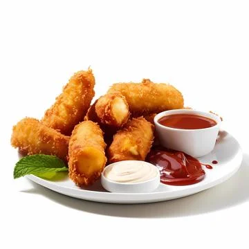 Fried dumpling isolated with meat, beef, pork or seafood, cabbage Stock Photos