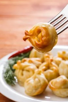 Fried dumplings Stock Photos