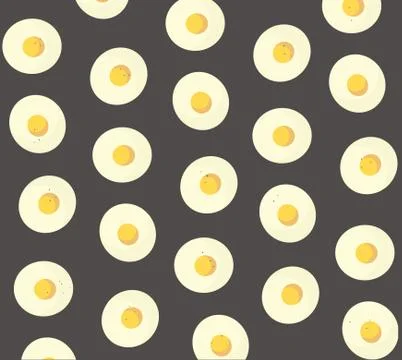 Fried egg and bacon breakfast background vector Stock Illustration