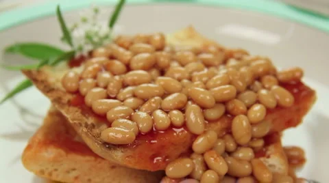 Fried Egg On Beans Stock-Footage 3138004