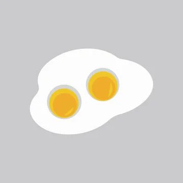 Fried egg for breakfast vector object isolated Illustrazione stock