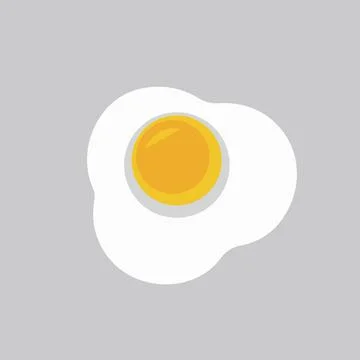 Fried egg for breakfast vector object isolated Stock Illustration