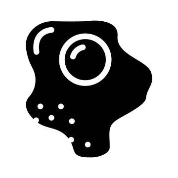 Fried egg chicken glyph icon vector illustration Stock Illustration