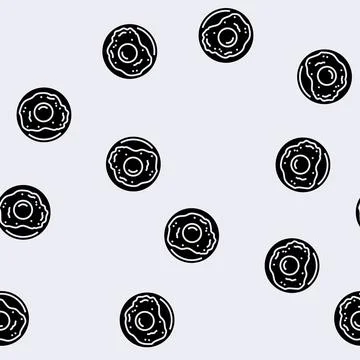 Fried egg chicken glyph seamless pattern 스톡 일러스트
