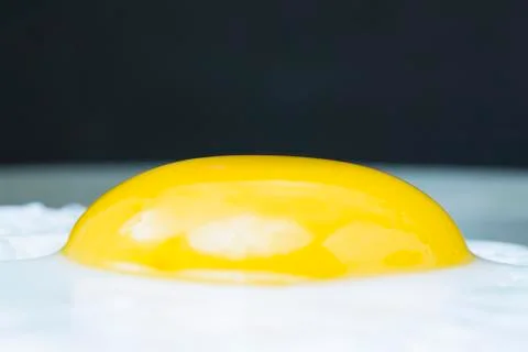 Fried egg close up Stock Photos