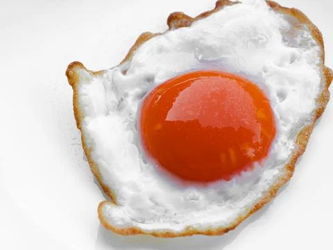 Fried egg duck hot dry with oil, breakfast hight  protein food for good Fotos Stock