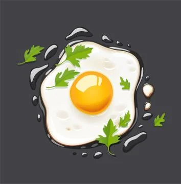 Fried egg. Fast food. Stock-Illustration