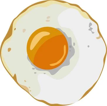 Fried Egg Food Stock Illustration