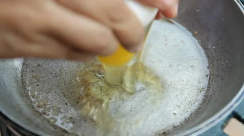 Fried Egg Stock Footage 23196072