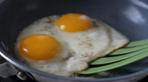 Fried Egg Stock Footage 33710376