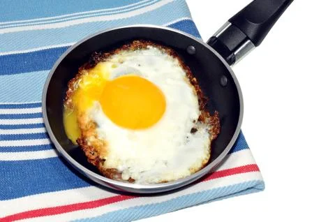 Fried Egg in a Frying Pan Stock Photos