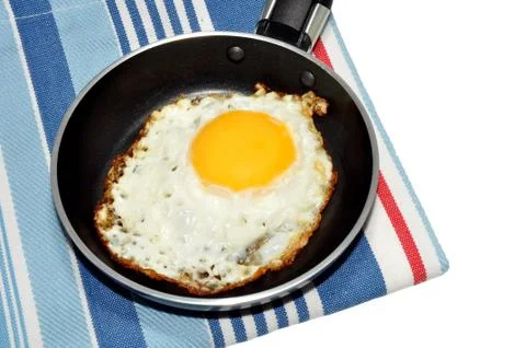 Fried Egg in a Frying Pan Stock Photos