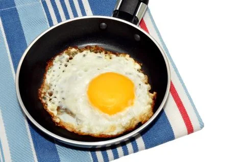 Fried Egg in a Frying Pan Stock Photos