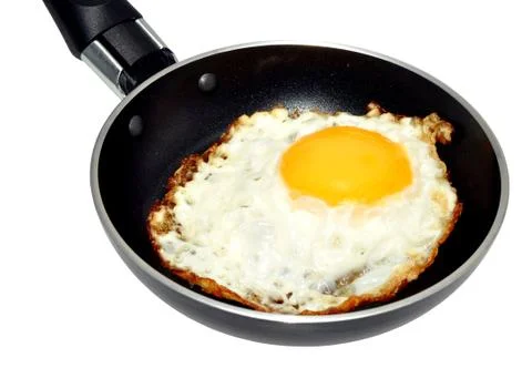 Fried Egg in a Frying Pan Stock Photos
