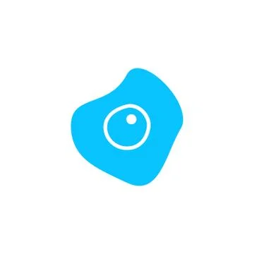 Fried egg icon flat Stock Illustration