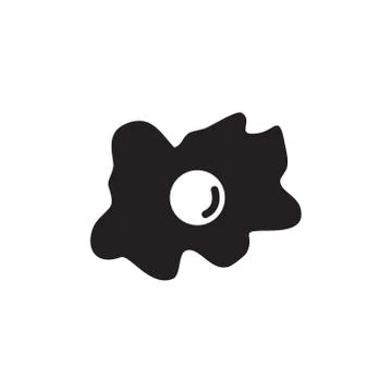 Fried Egg Icon In Flat Style Vector For App, UI, Websites. Black Icon Vector Stock Illustration