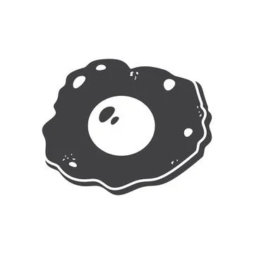 Fried egg icon in flat style. Protein omelet vector illustration on isolate.. Stock Illustration