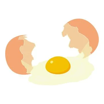 Fried egg icon, isometric style Stock Illustration